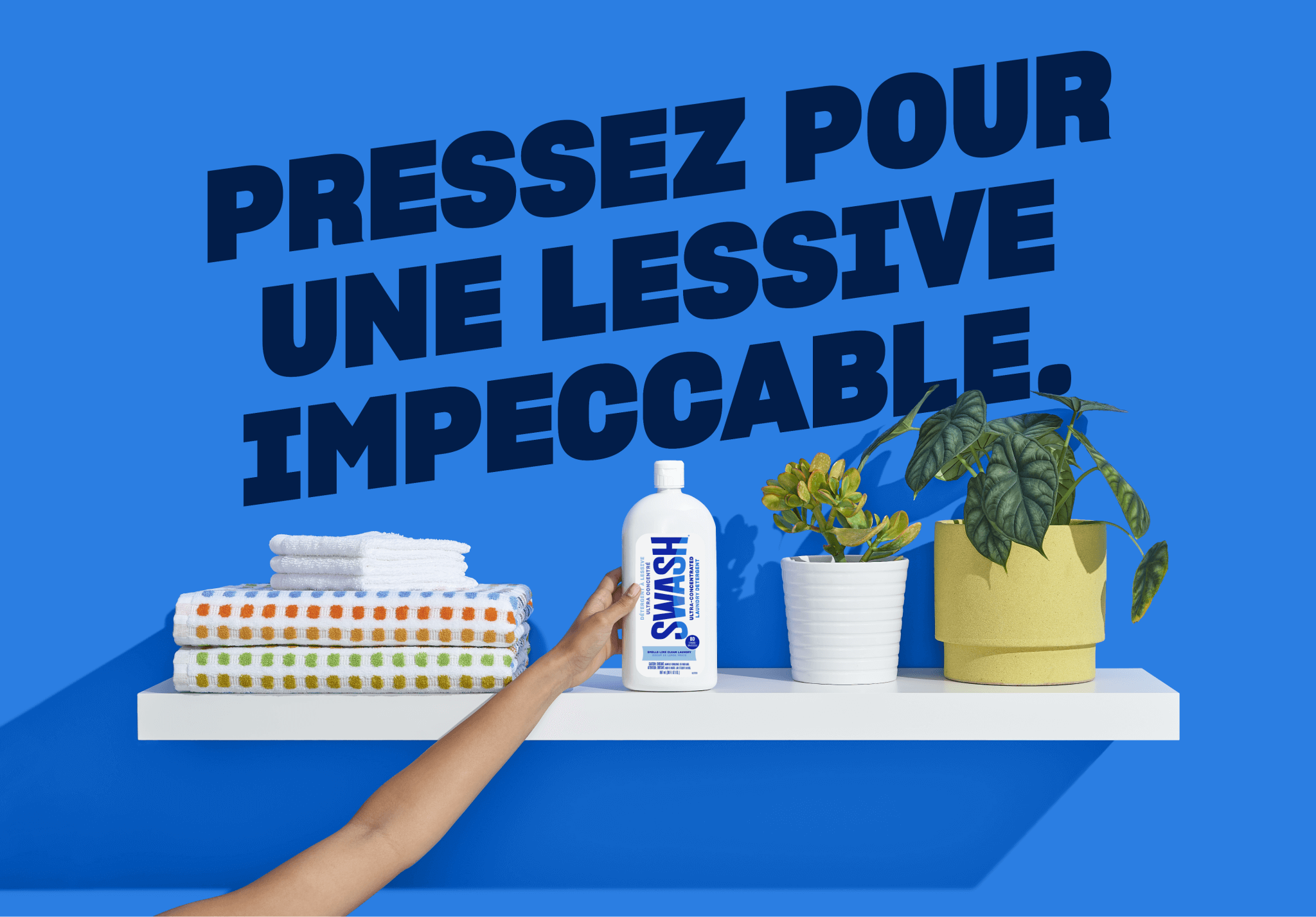 Pressez pour une lessive impeccable.
